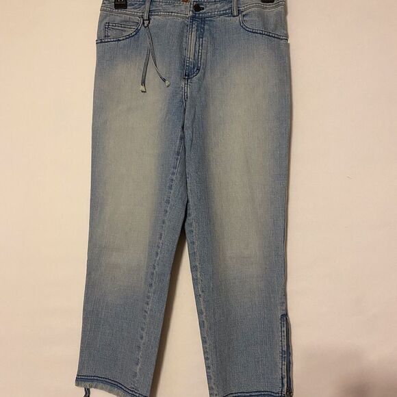 DANA BUCHMAN (Vintage) DISTRESSED CROPPED JEANS - Picture 1 of 6